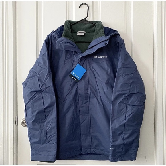 $260 Columbia Tunnel Falls Interchange Dark Mountain Blue Coat Jacket Medium M - Picture 2 of 16